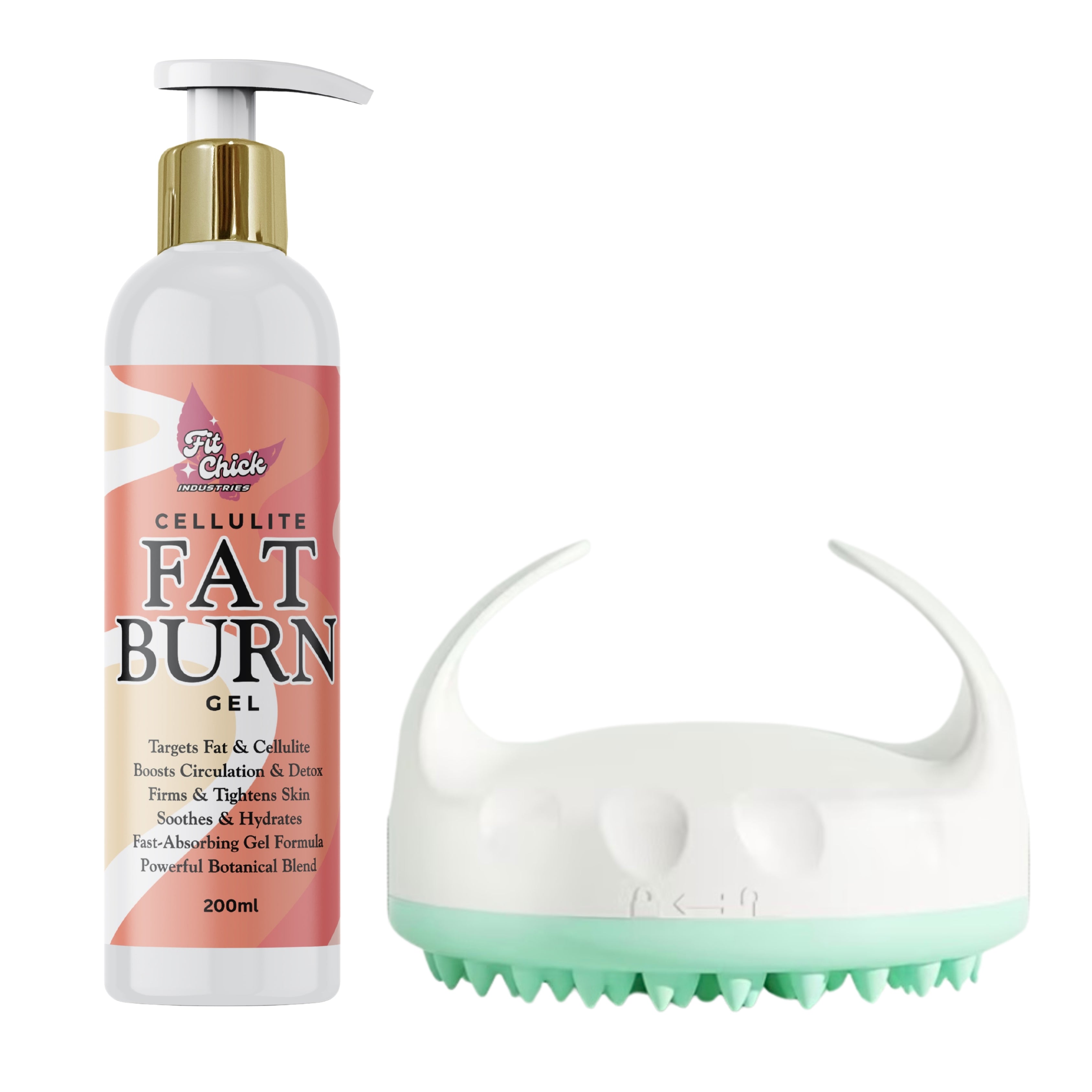 Cellulite & Fat Burn Gel-200ml+Cellulite Massager