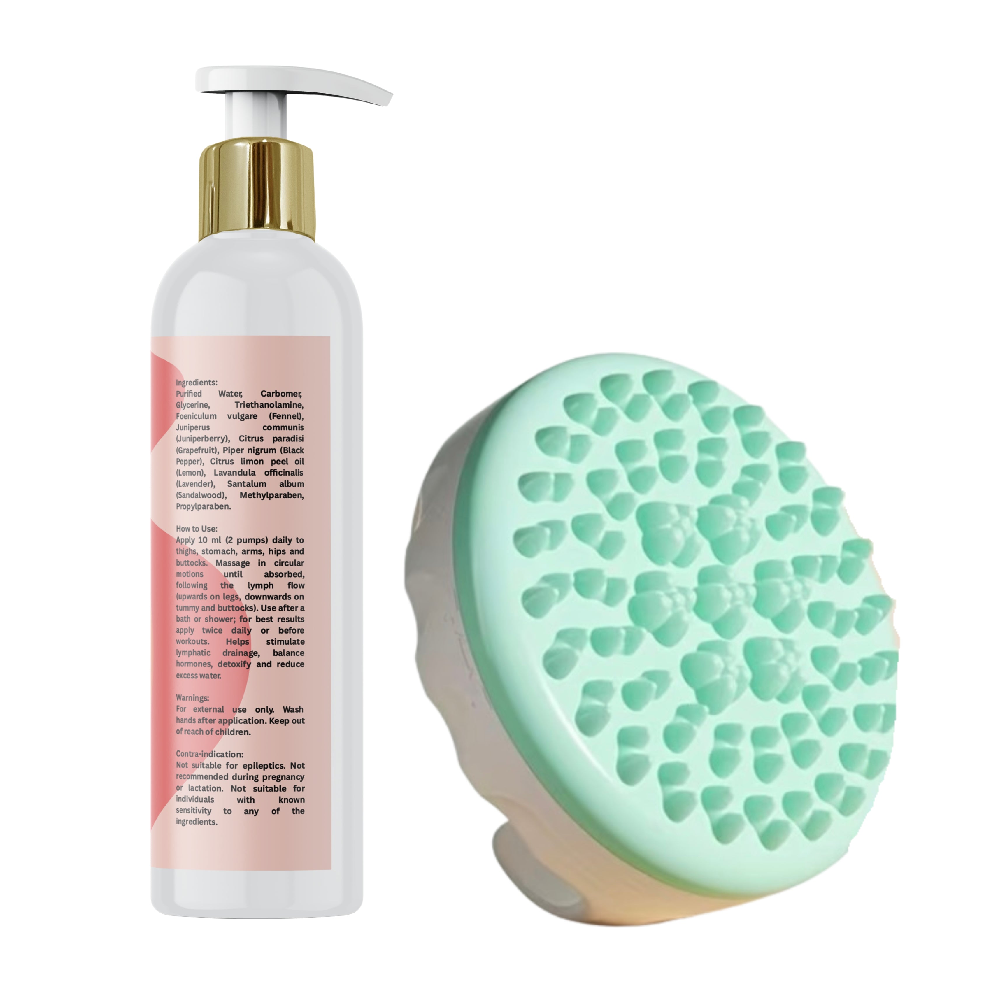 Cellulite & Fat Burn Gel-200ml+Cellulite Massager
